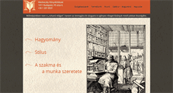 Desktop Screenshot of konyvmuhely.com